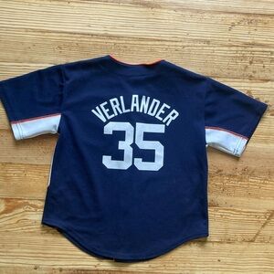 Detroit Tigers Verlander Kids Baseball Jersey